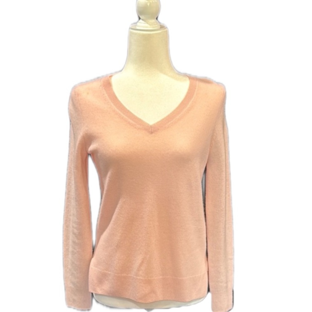 Cashmere V-Neck Pink Sweater for Women